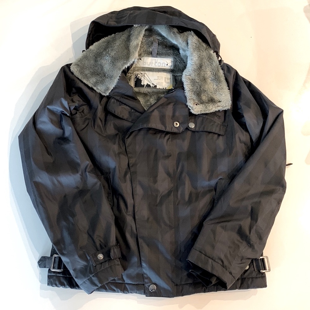 Burton womens XS coat-grey and blueish/black